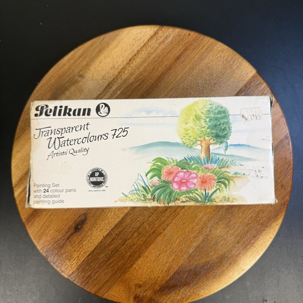 Vtg Pelikan Germany Transparent Watercolor Paint Set 24 Colors New Open Box